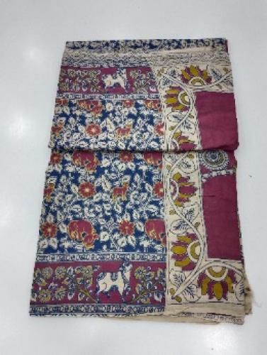 KALAMKARI PRINTED COTTON SAREE